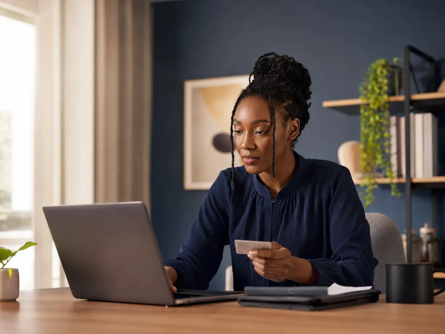 A professional completing a secure online partner application